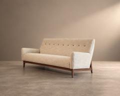 Jens Risom Mid Century Modern Walnut Floating Sofa Model U 150 by Jens Risom circa 1950s - 4828686