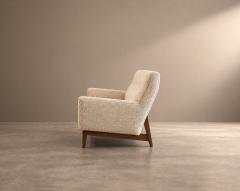 Jens Risom Mid Century Modern Walnut Floating Sofa Model U 150 by Jens Risom circa 1950s - 4828687