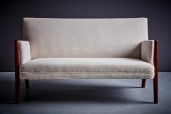 Jens Risom Newly upholstered Kvadrat Jens Risom settee or two seater USA 1950s - 3573891