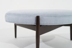 Jens Risom Ottoman in Light Blue Mohair C 1960s - 3098405