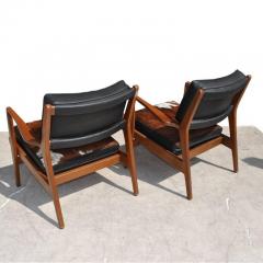 Jens Risom Pair of Vintage Midcentury Restored Jens Risom Lounge Chairs - 2249667