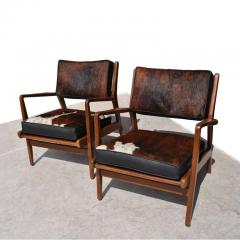 Jens Risom Pair of Vintage Midcentury Restored Jens Risom Lounge Chairs - 2249673
