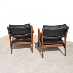 Jens Risom Pair of Vintage Midcentury Restored Jens Risom Lounge Chairs - 2249674
