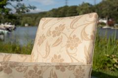 Jens Risom Rare Jens Risom Walnut Light Fabric Floating Lounge Chair 1953 - 4309040