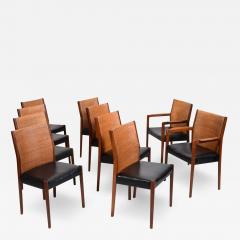 Jens Risom Set of 10 Jens Risom Dining chairs for Risom Design 1960s - 2951835