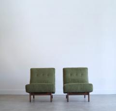Jens Risom Set of Slipper Chairs by Jens Risom in Teddy Wool C 1950s - 4130617