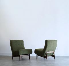Jens Risom Set of Slipper Chairs by Jens Risom in Teddy Wool C 1950s - 4130618