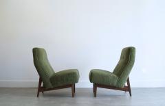 Jens Risom Set of Slipper Chairs by Jens Risom in Teddy Wool C 1950s - 4130620