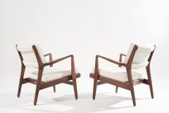 Jens Risom Walnut Lounge Chairs by Jens Risom 1950s - 2255479
