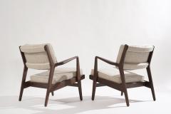 Jens Risom Walnut Lounge Chairs by Jens Risom in Boucl 1950s - 2255444