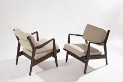 Jens Risom Walnut Lounge Chairs by Jens Risom in Boucl 1950s - 2255452