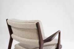 Jens Risom Walnut Lounge Chairs by Jens Risom in Boucl 1950s - 2255453