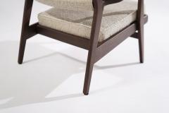 Jens Risom Walnut Lounge Chairs by Jens Risom in Boucl 1950s - 2255454