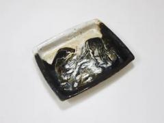 Jeppe Hagedorn Olsen Two Jeppe Hagedorn Olsen Large Abstract Stoneware Bowls Plates Denmark 1970s - 4064913