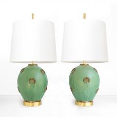 Jerk Werkmaster JERK WERKMASTER PAIR OF SWEDISH ART DECO CERAMIC LAMPS  - 4426296