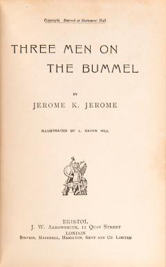 Jerome Kirk Three Men in a Boat Three Men on the Bummel by Jerome K - 3775794