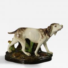 Jerome Massier Fils Majolica Hunting Dog Vase - 4076434