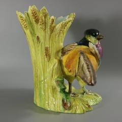 Jerome Massier Fils Majolica Pheasant Vase - 2846474