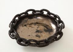 Jerome Massier Jerome Massier Black Ceramic Bowl with Chain Link Detail - 1282005