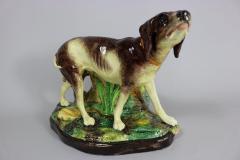 Jerome Massier Jerome Massier Fils Majolica Dog Figural Vase - 1900421