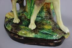 Jerome Massier Jerome Massier Fils Majolica Dog Figural Vase - 1900426