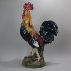 Jerome Massier Large Jerome Massier Majolica Rooster - 1744981