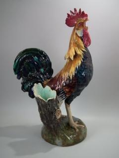 Jerome Massier Large Jerome Massier Majolica Rooster - 1744984