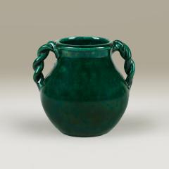 Jerome Massier Twin handled French ceramic vase signed Vallauris by J r me Massier  - 4615795