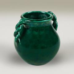 Jerome Massier Twin handled French ceramic vase signed Vallauris by J r me Massier  - 4615801