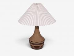 Jesper Packness Striped Table Lamp Beige Stoneware Denmark 1980s - 4802718