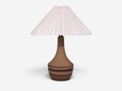 Jesper Packness Striped Table Lamp Beige Stoneware Denmark 1980s - 4802719