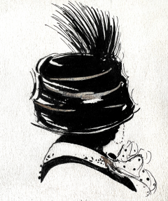 Jessie Mrs J G Willing Gillespie Abstract Silhouette Hat Portraits Female Illustrator of Golden Age 1910 - 3597673