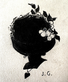 Jessie Mrs J G Willing Gillespie Abstract Silhouette Hat Portraits Female Illustrator of Golden Age 1910 - 3597699