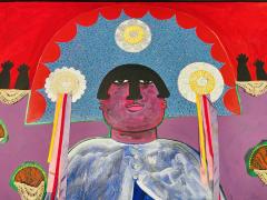 Jesus Tellosa Monumental Mixed Media Painting by Mexican Artist Jesus Tellosa Signed Dated - 4712639