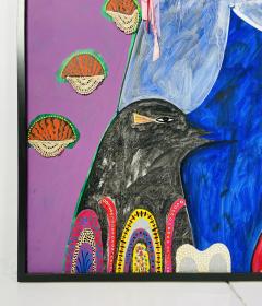 Jesus Tellosa Monumental Mixed Media Painting by Mexican Artist Jesus Tellosa Signed Dated - 4712642