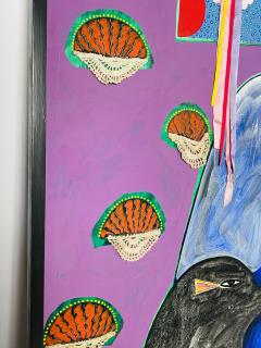 Jesus Tellosa Monumental Mixed Media Painting by Mexican Artist Jesus Tellosa Signed Dated - 4712644