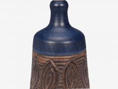 Jette Heller e Danish Modern Carved Stoneware Table Lamp Denmark c 1970s - 4802744
