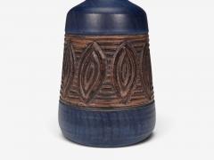 Jette Heller e Danish Modern Carved Stoneware Table Lamp Denmark c 1970s - 4802745
