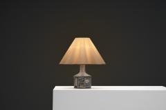 Jette Heller e Glazed Ceramic Table Lamp by Jette Heller e for Axella Denmark 1970s - 4753547