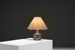 Jette Heller e Glazed Ceramic Table Lamp by Jette Heller e for Axella Denmark 1970s - 4753980
