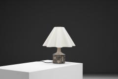 Jette Heller e Glazed Ceramic Table Lamp by Jette Heller e for Axella Denmark 1970s - 4753981