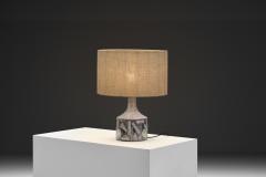 Jette Heller e Model 643 Stoneware Table Lamp by Jelle Heller e for Axella Denmark 1970s - 4785116