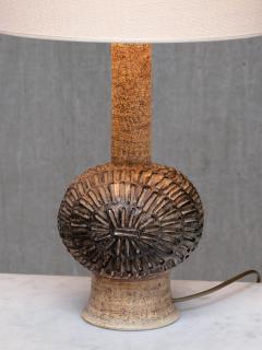 Jette Heller e Sculptural Jette Heller e Stoneware Table Lamp Axella Keramik Denmark 1960s - 4597993