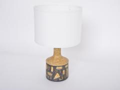 Jette Heller e Yellow Danish Mid century Modern Ceramic Table Lamp by Jette Heller e - 3076970