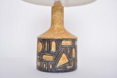 Jette Heller e Yellow Danish Mid century Modern Ceramic Table Lamp by Jette Heller e - 3076972