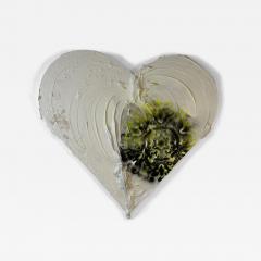 Jim Dine ABSTRACT PLASTER AND GLASS GLITTER TYE DYE PAINT ON WOOD HEART WALL SCULPTURE - 2906125