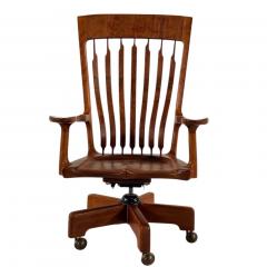 Jim Hammer Walnut High Back Desk Chair 1970 - 4428272