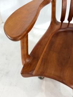 Jim Hammer Walnut High Back Desk Chair 1970 - 4428275