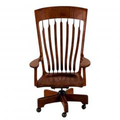 Jim Hammer Walnut High Back Desk Chair 1970 - 4428380