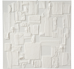 Jim Oliveira Jim Oliveira White Constructivist Painting Gloss Ink on Belgian Linen 2018 - 2634095